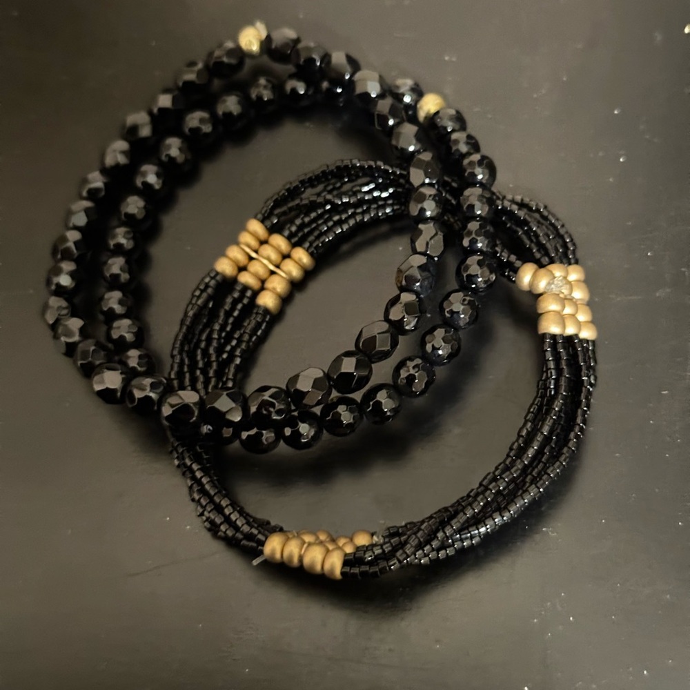 Black and Gold Bracelets